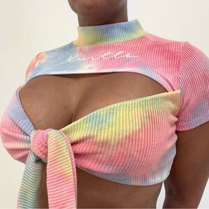 Hustle Colorful Tie-Dye Women's Top